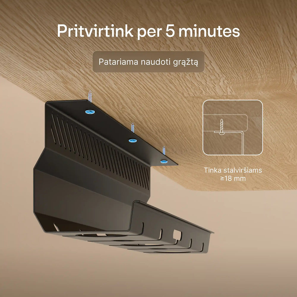 Stalo laidų laikiklis