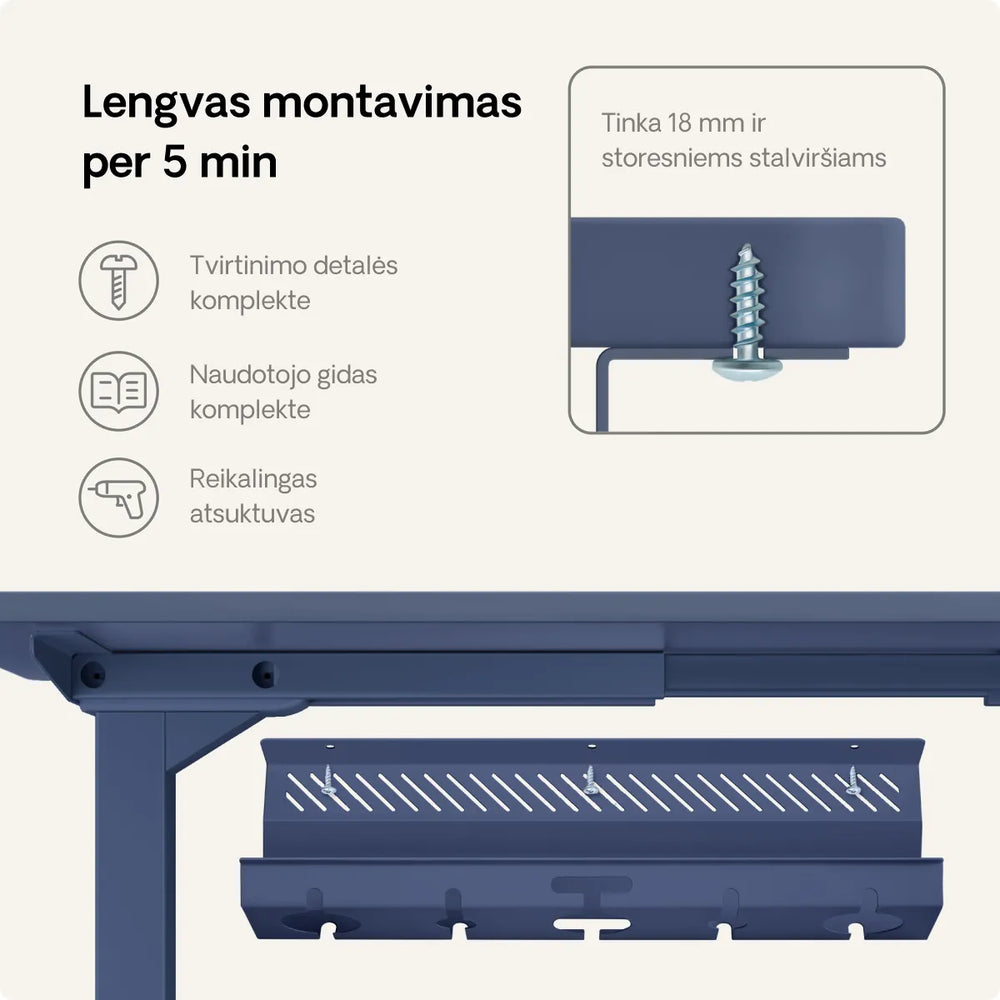 Stalo laidų laikiklis