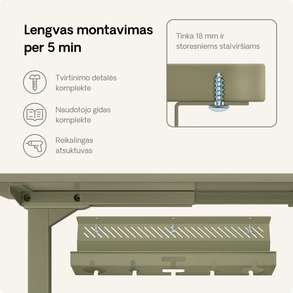 Stalo laidų laikiklis