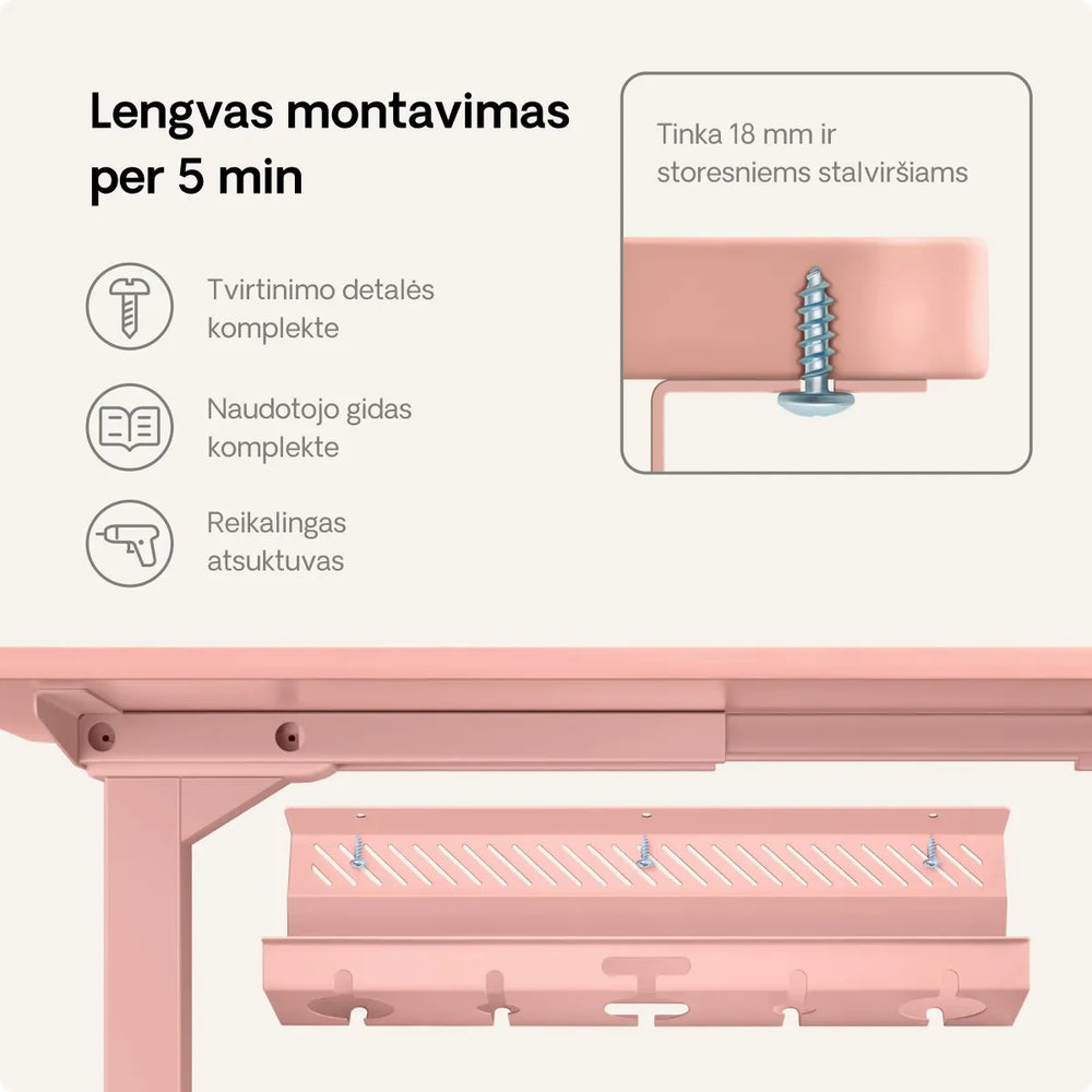 Stalo laidų laikiklis